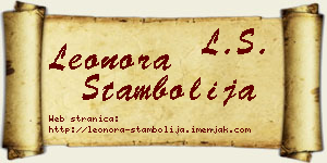 Leonora Stambolija vizit kartica